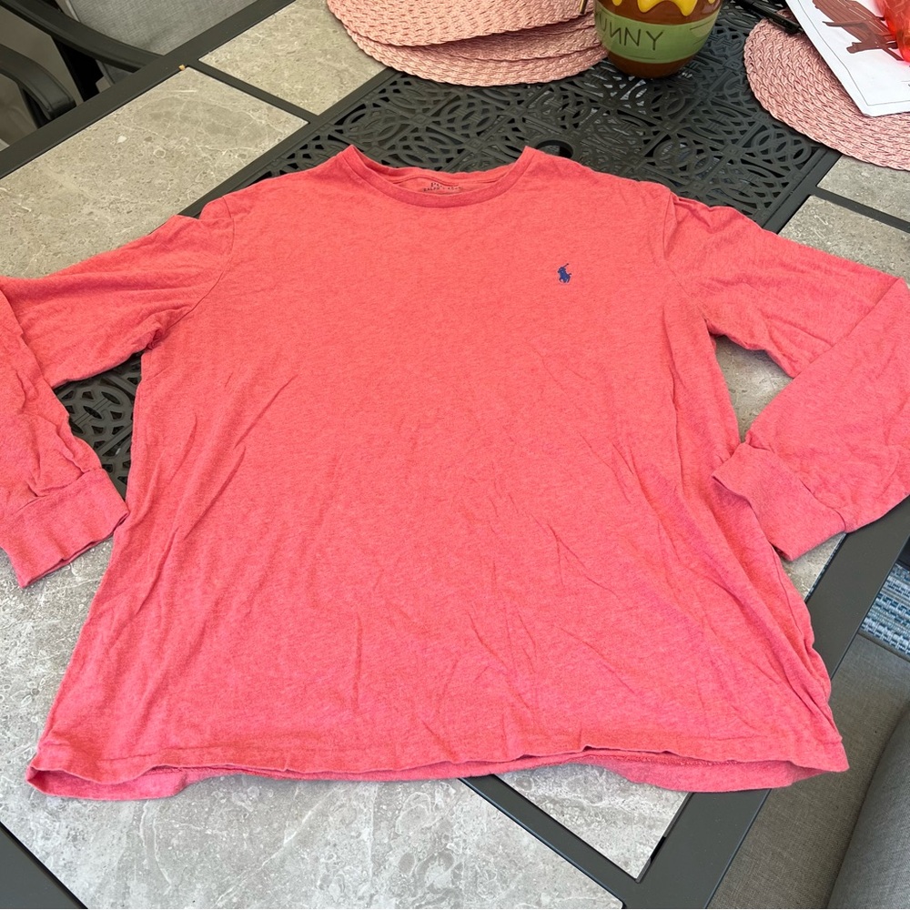 Polo Ralph Lauren size large pink red color